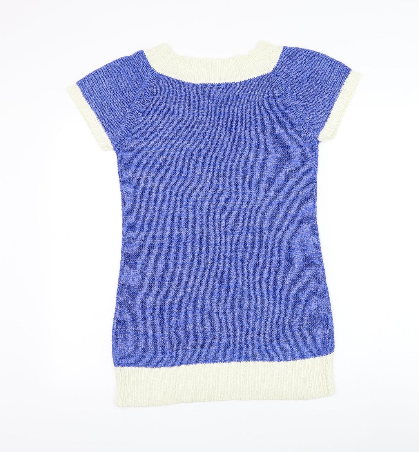Originals Womens Blue Scoop Neck Acrylic Pullover Jumper Size M
