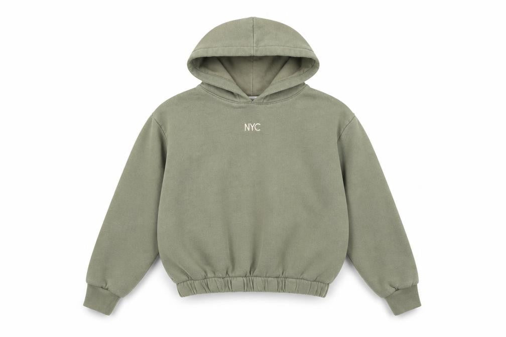H&M Girls Green Polyester Pullover Hoodie Size 12-13 Years - NYC