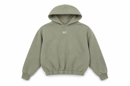 H&M Girls Green Polyester Pullover Hoodie Size 12-13 Years - NYC