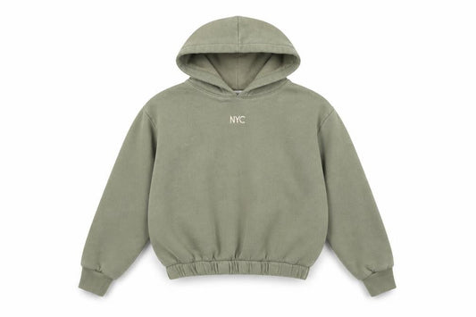 H&M Girls Green Polyester Pullover Hoodie Size 12-13 Years - NYC