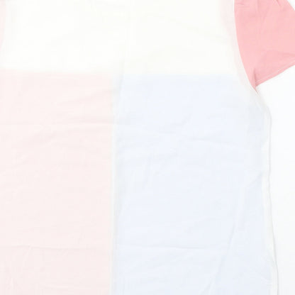 SHEIN Womens Multicoloured Viscose Basic T-Shirt Size S Round Neck