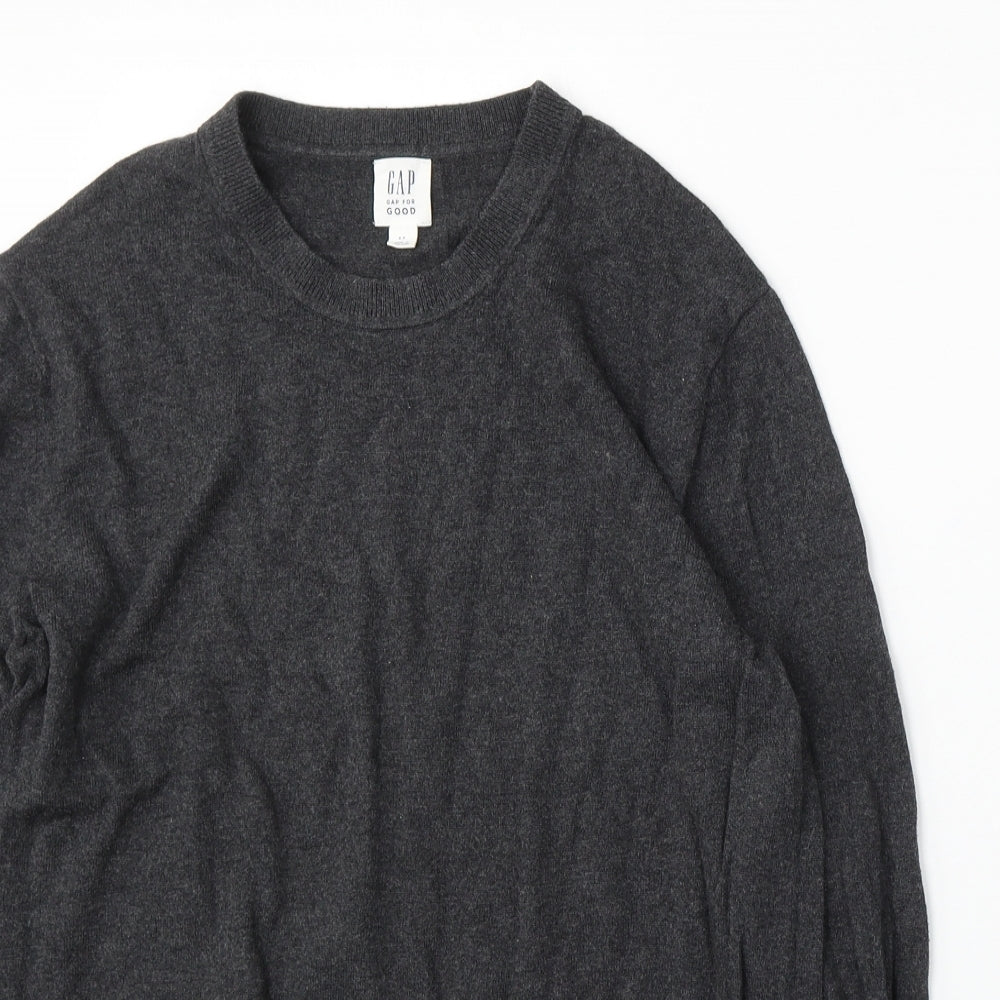 Gap Womens Grey Round Neck Acrylic Pullover Jumper Size S