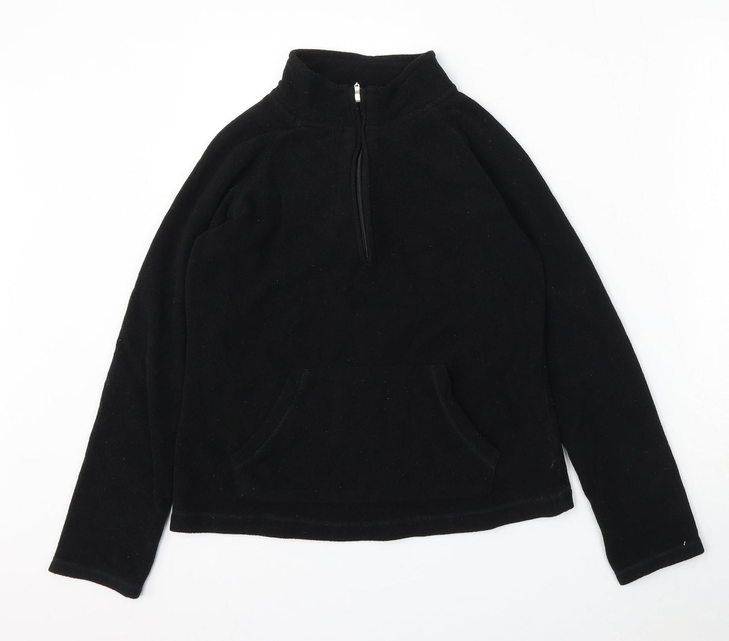 Dunnes Stores Womens Black Polyester Pullover Sweatshirt Size 8 Zip