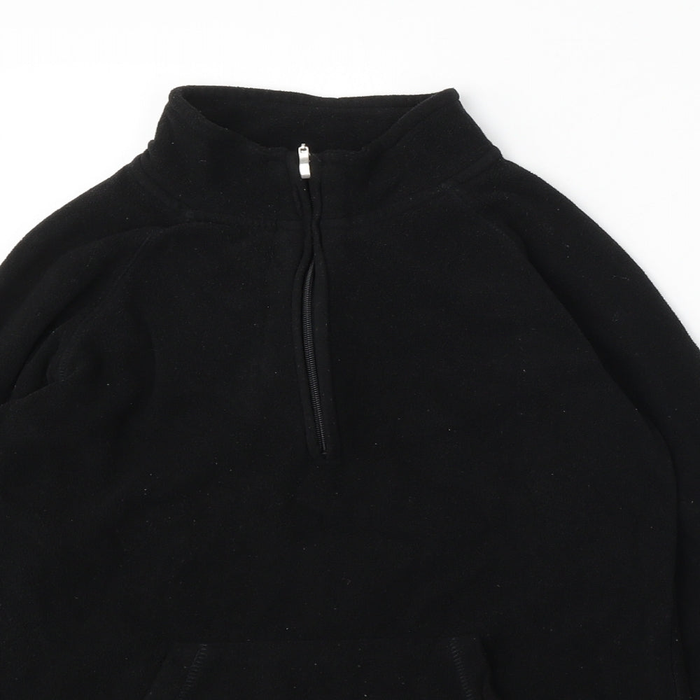 Dunnes Stores Womens Black Polyester Pullover Sweatshirt Size 8 Zip