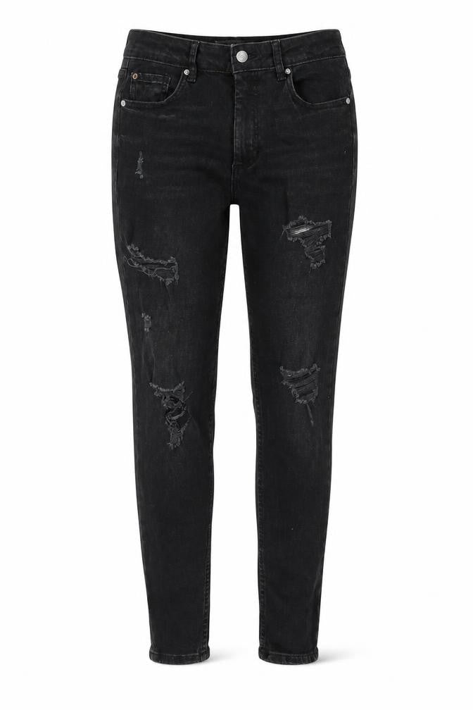Denim & Co. Womens Black Cotton Skinny Jeans Size 10 L28 in Regular Button
