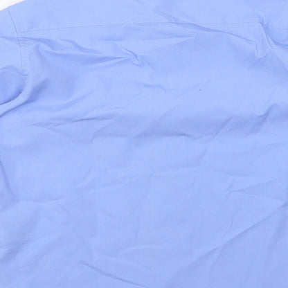 Dunnes Boys Blue Polyester Basic Button-Up Size 9-10 Years Collared Button