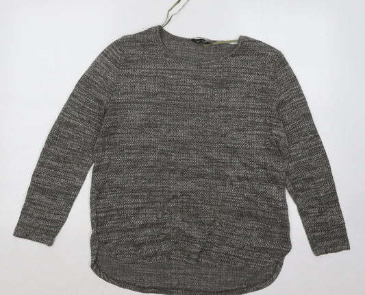 New Look Womens Green Round Neck Geometric Polyester Pullover Jumper Size 12