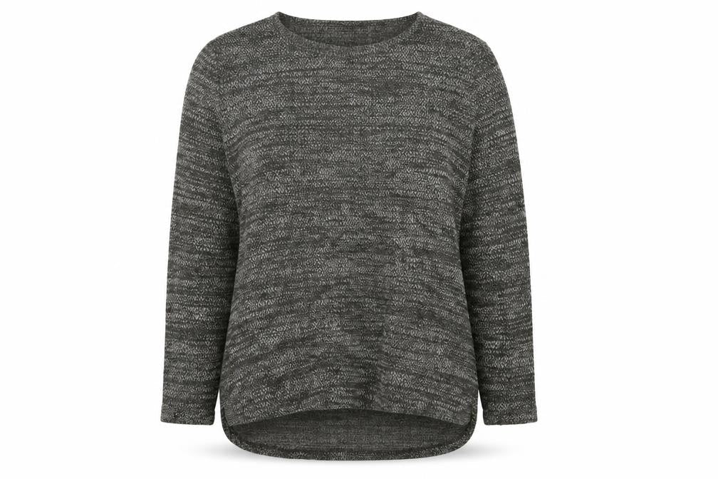New Look Womens Green Round Neck Geometric Polyester Pullover Jumper Size 12
