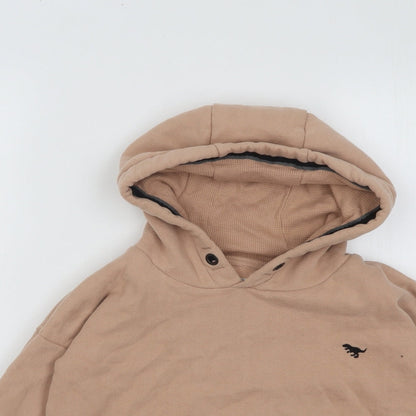Next Girls Beige Cotton Pullover Hoodie Size 5-6 Years Pullover