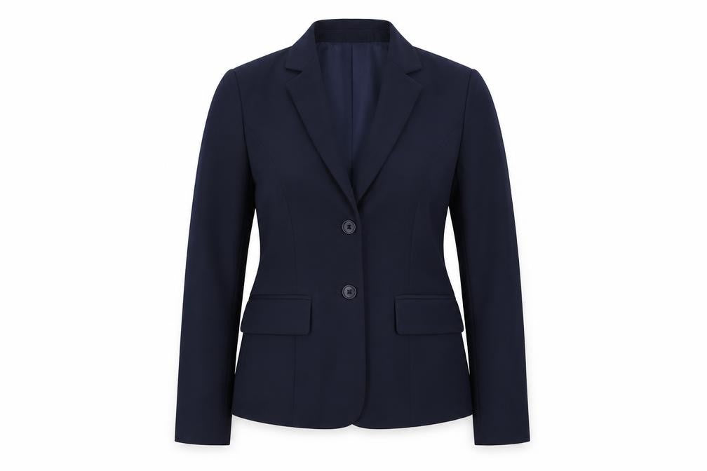 YFFUSHI Womens Blue Jacket Blazer Size XS Button