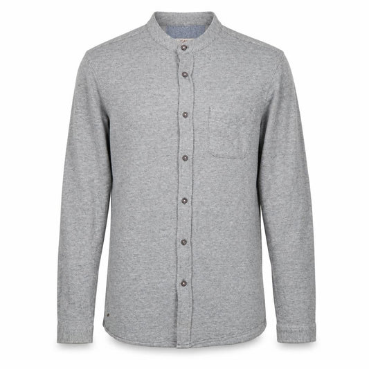 Laundry Mens Grey Cotton Button-Up Size M Roll Neck Button