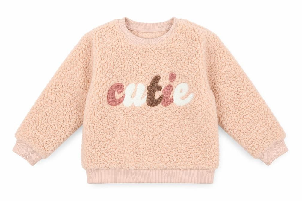 Nutmeg Girls Pink Polyester Pullover Sweatshirt Size 2 Years Pullover - Cutie