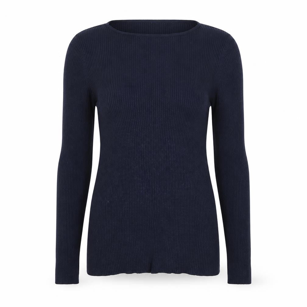 H&M Womens Blue Round Neck Viscose Pullover Jumper Size M