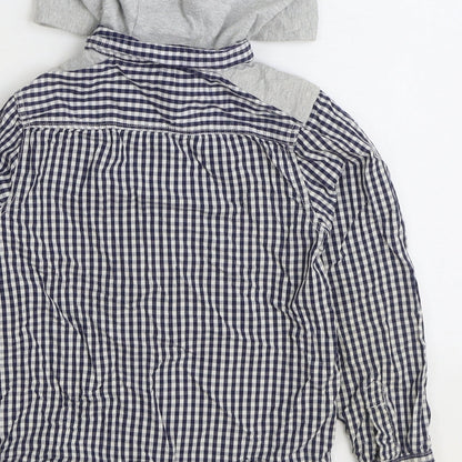 F&F Boys Blue Gingham Jacket Size 6-7 Years Button - Shirt