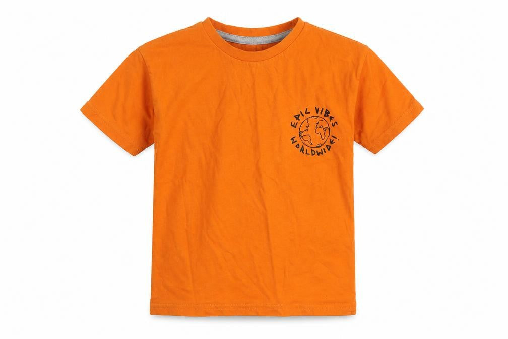 George Girls Orange Cotton Basic T-Shirt Size 2-3 Years Round Neck Pullover - Epic Vibes Worldwide