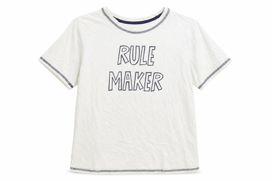 Matalan Womens White Cotton Basic T-Shirt Size M Round Neck - Rule Maker