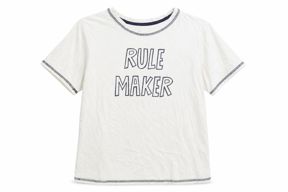 Matalan Womens White Cotton Basic T-Shirt Size M Round Neck - Rule Maker