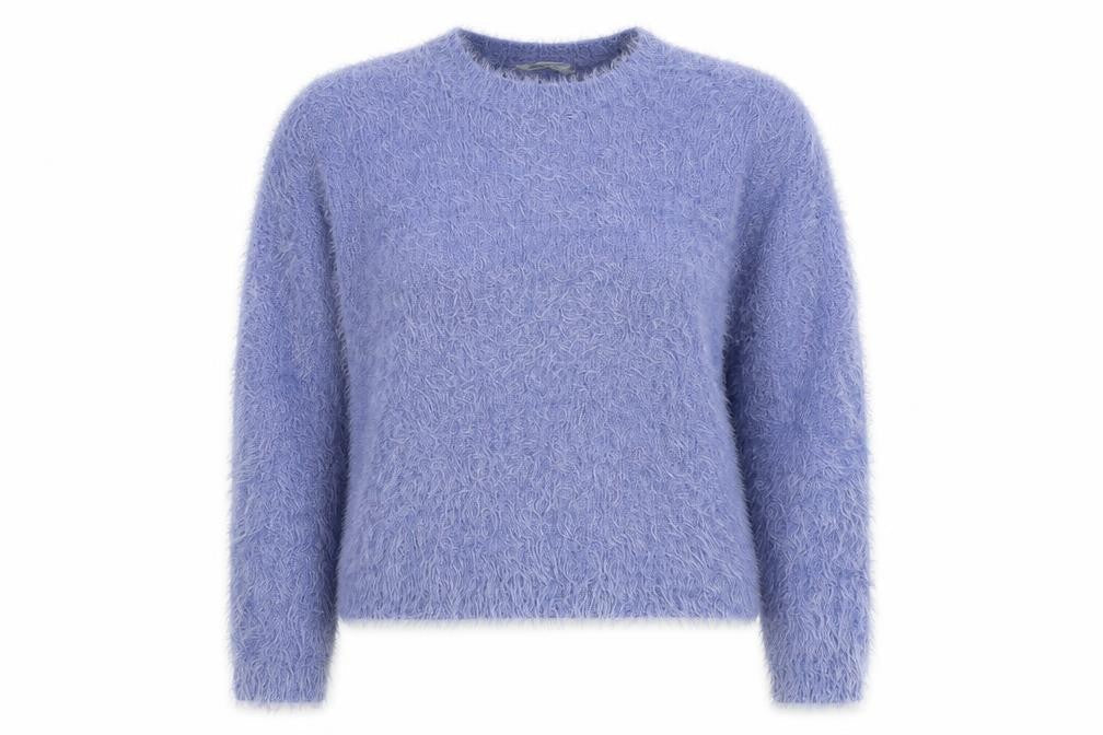 Peacocks Womens Blue Round Neck Nylon Pullover Jumper Size L