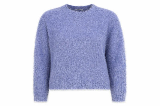Peacocks Womens Blue Round Neck Nylon Pullover Jumper Size L