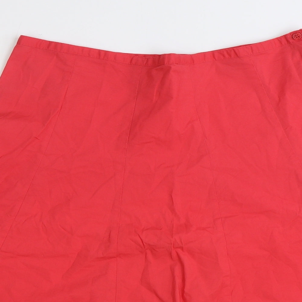 MK One Womens Pink Cotton A-Line Skirt Size 12 Zip