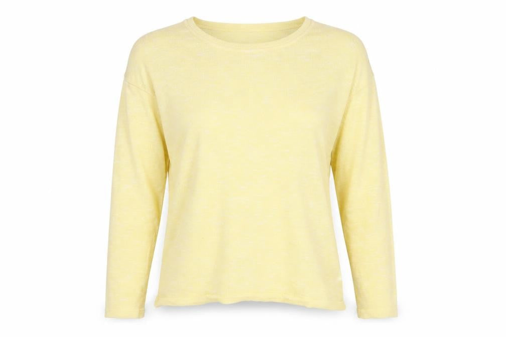 H&M Womens Yellow Round Neck Polyester Pullover Jumper Size L