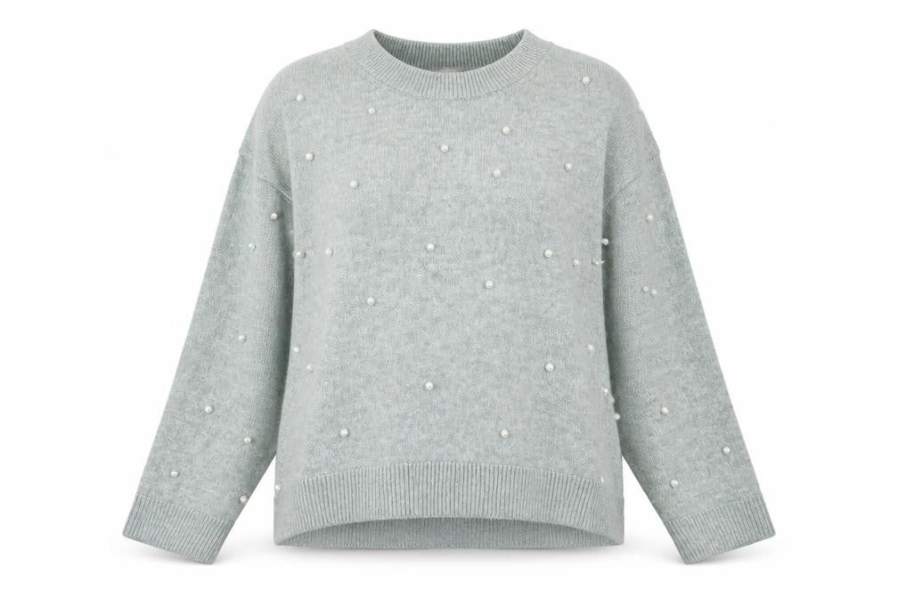 H&M Womens Green Crew Neck Acrylic Pullover Jumper Size S