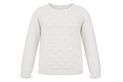 H&M Girls White Round Neck Geometric Viscose Pullover Jumper Size 9-10 Years Pullover
