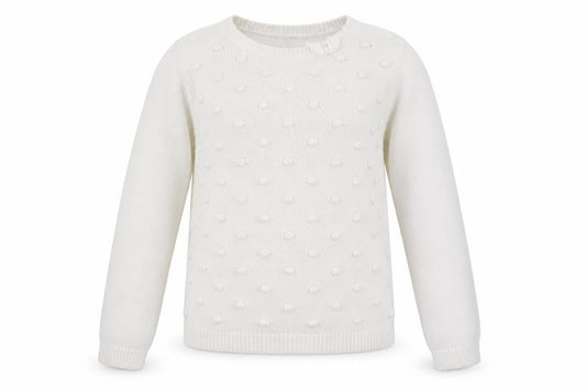 H&M Girls White Round Neck Geometric Viscose Pullover Jumper Size 9-10 Years Pullover