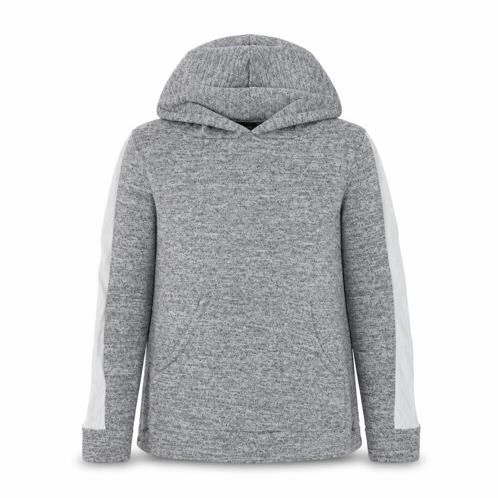 Boohoo Womens Grey Acrylic Pullover Hoodie Size 6 Pullover