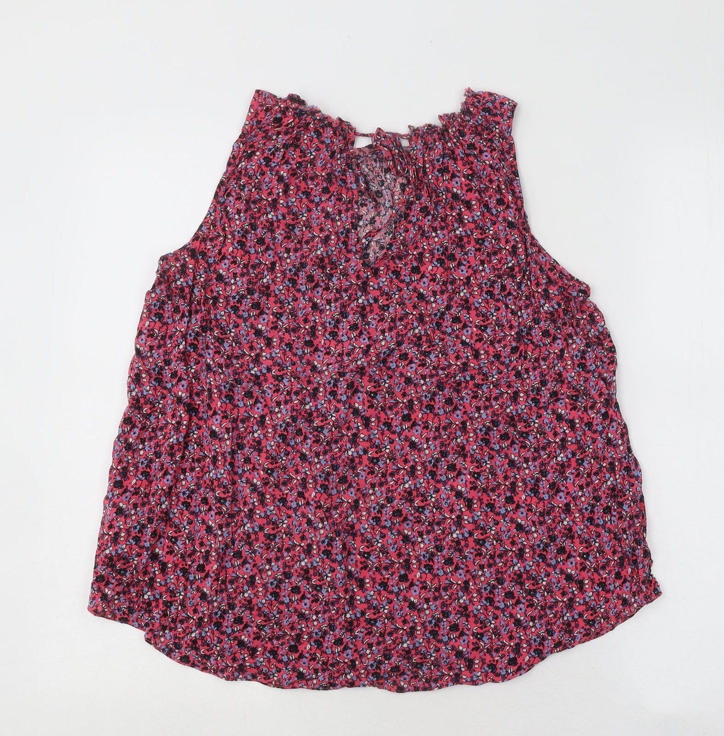 Gap Womens Multicoloured Floral Viscose Basic Blouse Size S Round Neck