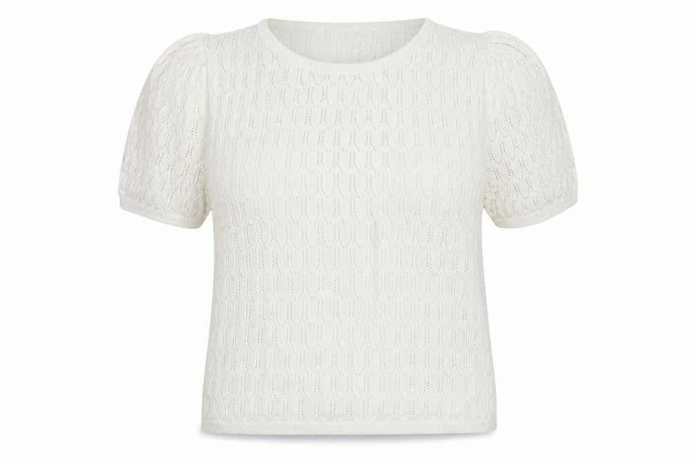 Primark Womens White Round Neck Viscose Pullover Jumper Size XS