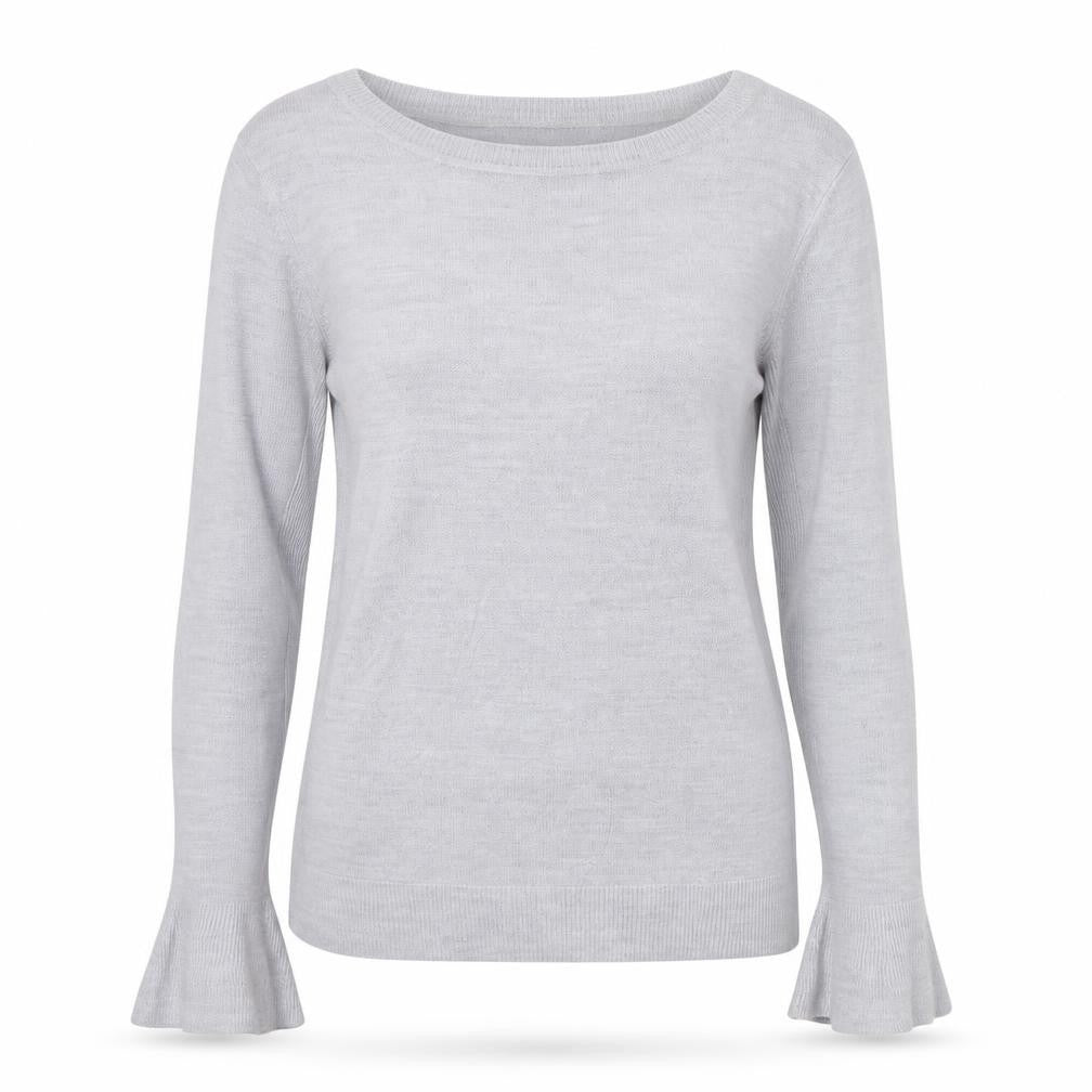 Dorothy Perkins Womens Grey Round Neck Acrylic Pullover Jumper Size 6