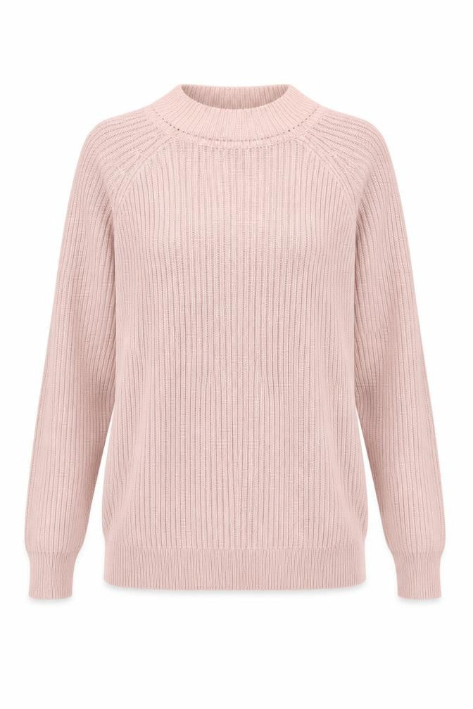 Divided Womens Pink Mock Neck Acrylic Pullover Jumper Size M - Cold Shoulder