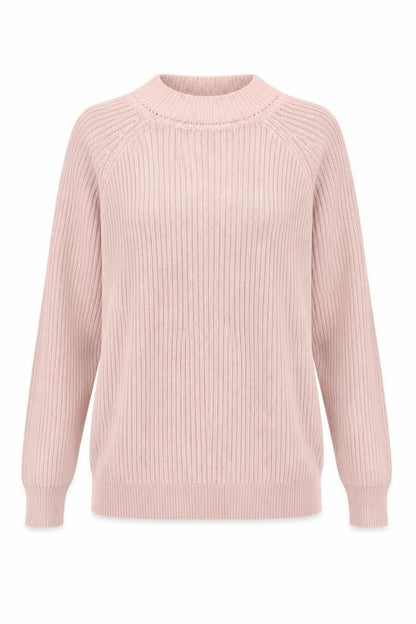 Divided Womens Pink Mock Neck Acrylic Pullover Jumper Size M - Cold Shoulder