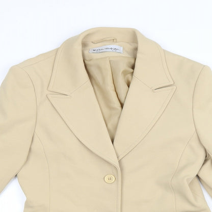 Miss Selfridge Womens Beige Jacket Blazer Size 38 Button