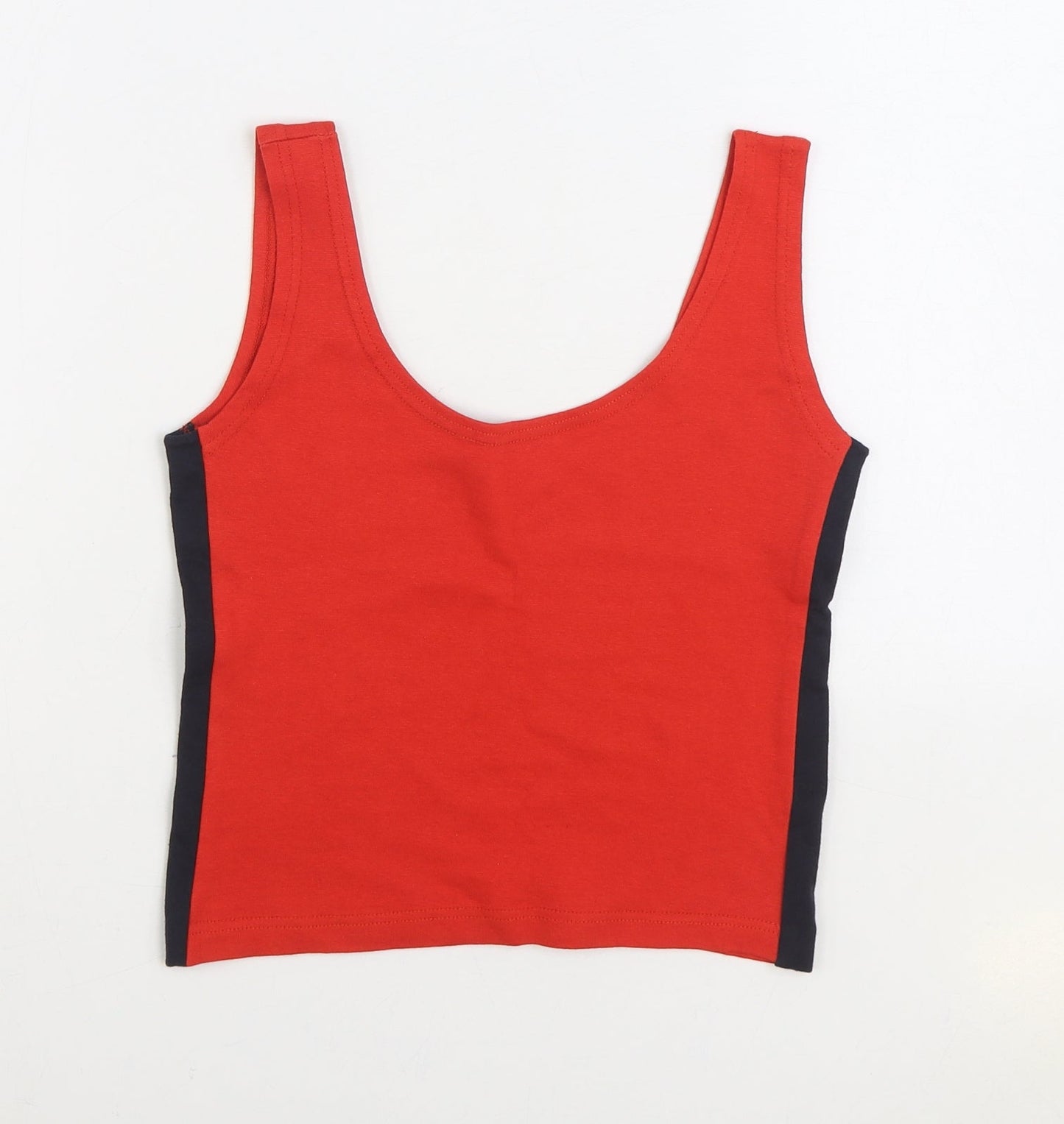 Nik Nak Womens Red Cotton Basic Tank Size M Scoop Neck