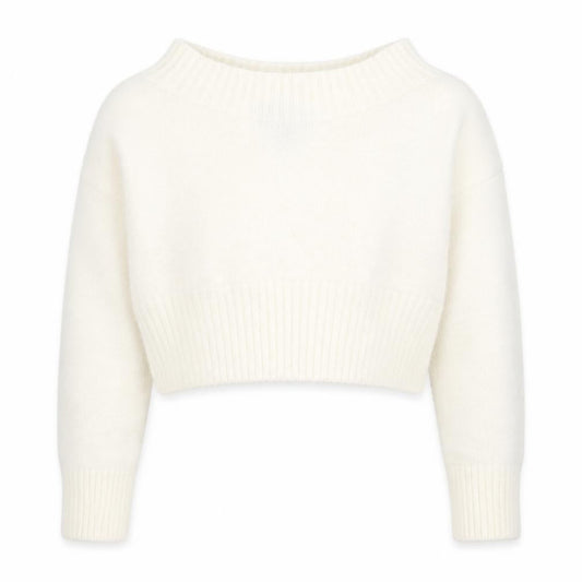 915 Generation Girls White Round Neck Nylon Pullover Jumper Size 12-13 Years Pullover - Cropped
