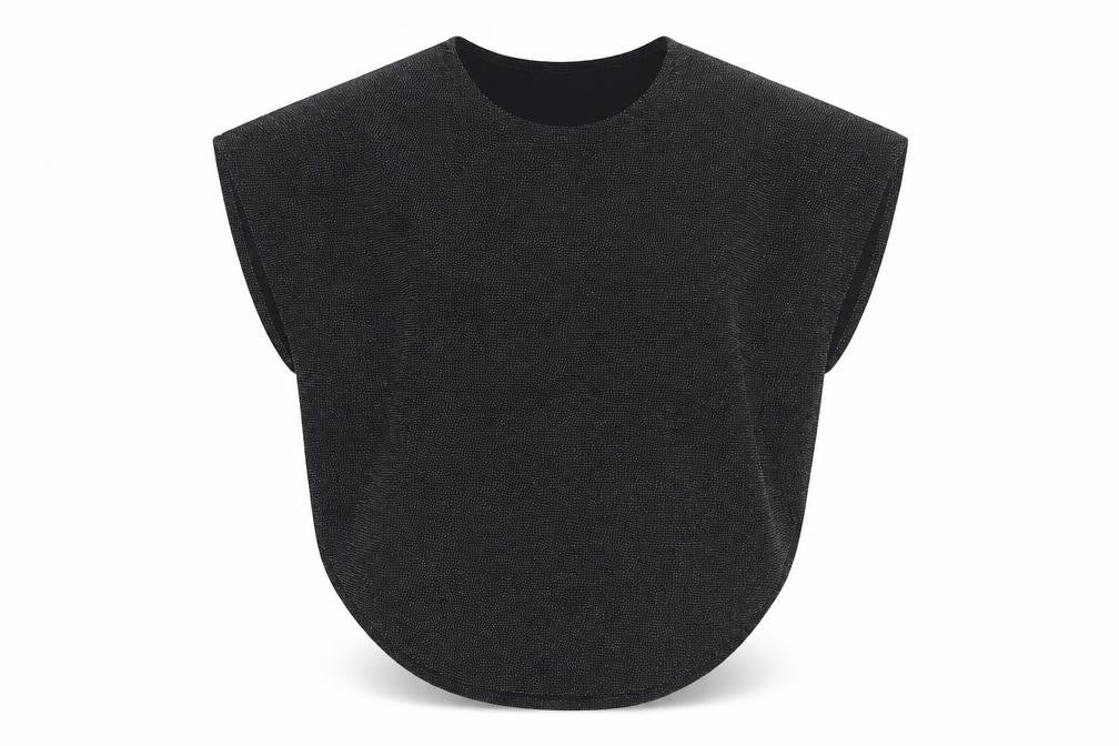 H&M Girls Black Polyamide Basic Blouse Size 14-15 Years Boat Neck Pullover