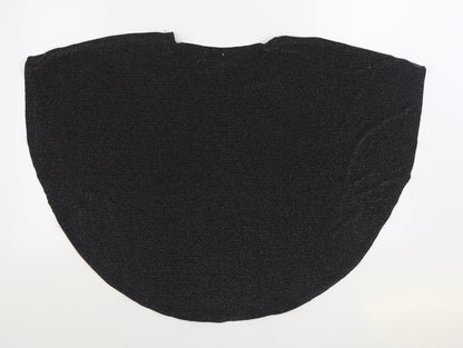 H&M Girls Black Polyamide Basic Blouse Size 14-15 Years Boat Neck Pullover