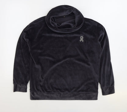 George Womens Grey Polyester Pullover Sweatshirt Size 12 Pullover