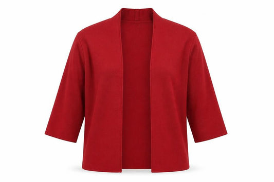 Per Una Womens Red V-Neck Viscose Cardigan Jumper Size 8