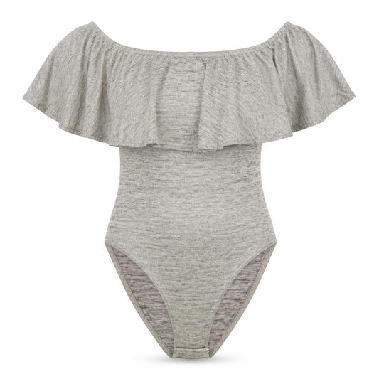 New Look Womens Gold Polyester Bodysuit One-Piece Size 10 Snap