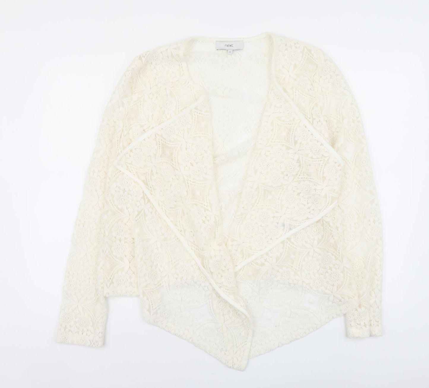 NEXT Womens Ivory Jacket Blazer Size 12 Hook & Eye