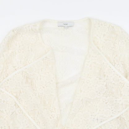 Next Womens Ivory Jacket Blazer Size 12 Hook & Eye