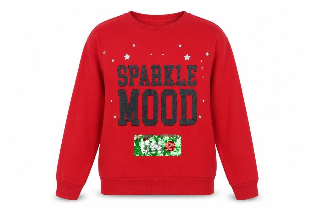 Dunnes Stores Womens Red Cotton Pullover Sweatshirt Size S Pullover - Sparkle Mood