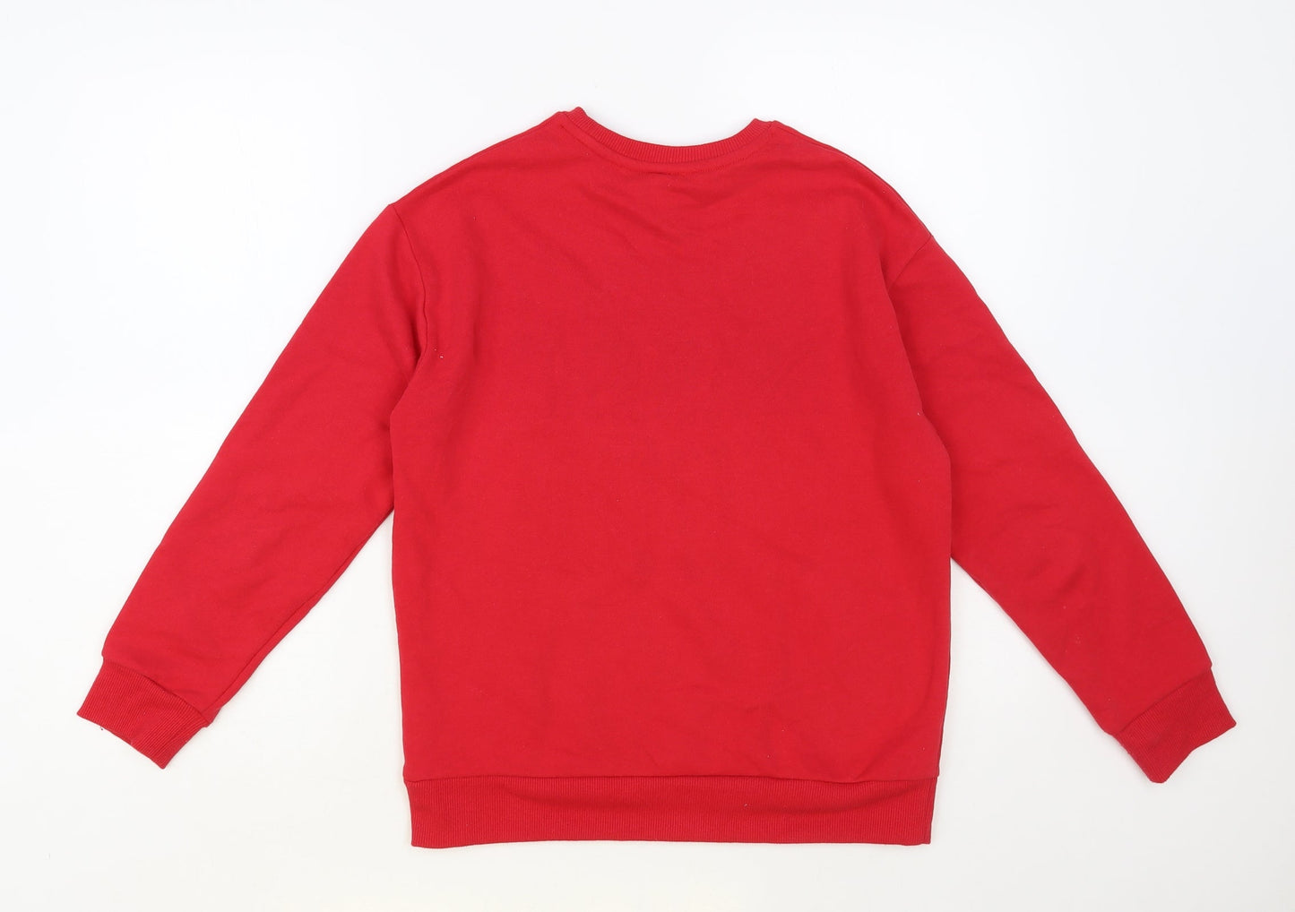 Dunnes Stores Womens Red Cotton Pullover Sweatshirt Size S Pullover - Sparkle Mood