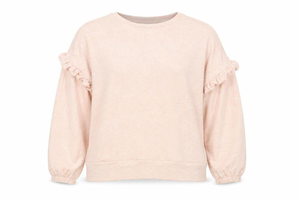Wallis Womens Pink Viscose Pullover Sweatshirt Size L Pullover