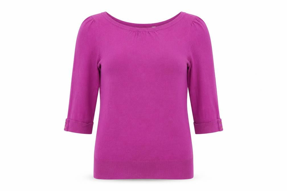 Debenhams Womens Pink Boat Neck Viscose Pullover Jumper Size 10