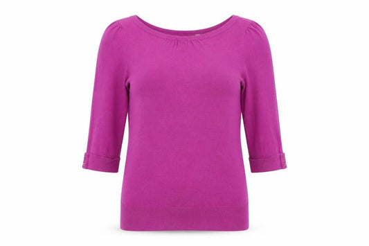 Debenhams Womens Pink Boat Neck Viscose Pullover Jumper Size 10