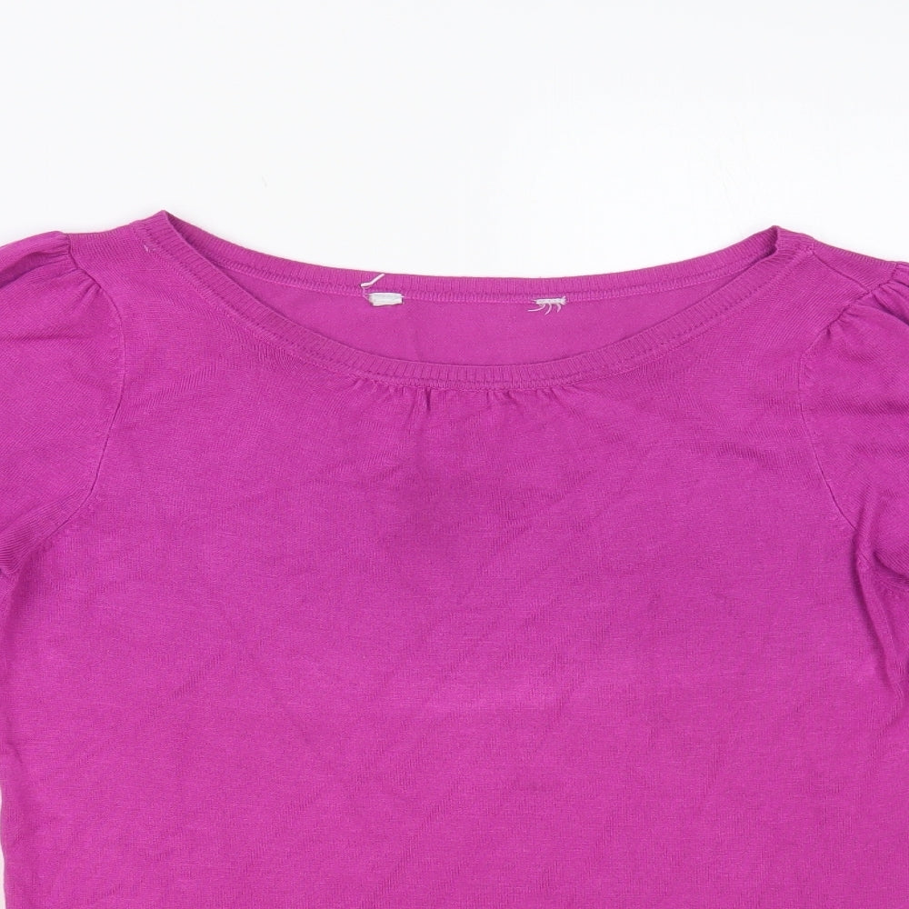Debenhams Womens Pink Boat Neck Viscose Pullover Jumper Size 10
